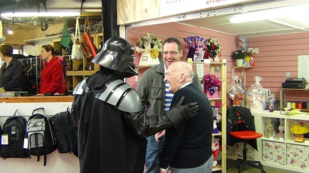 Darth interrogates a likely member of the Rebellion.