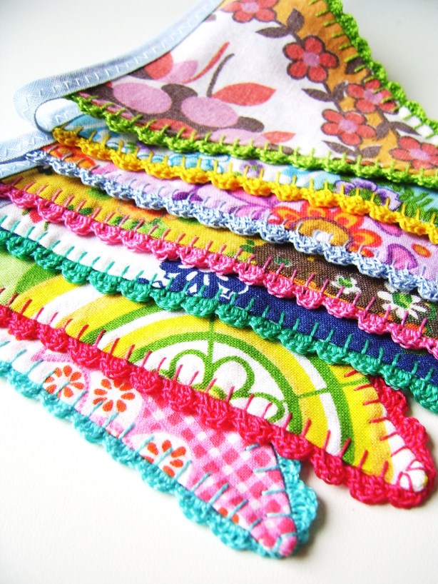 Crochet edged bunting - A must have for the Bully Bus!!!!!!